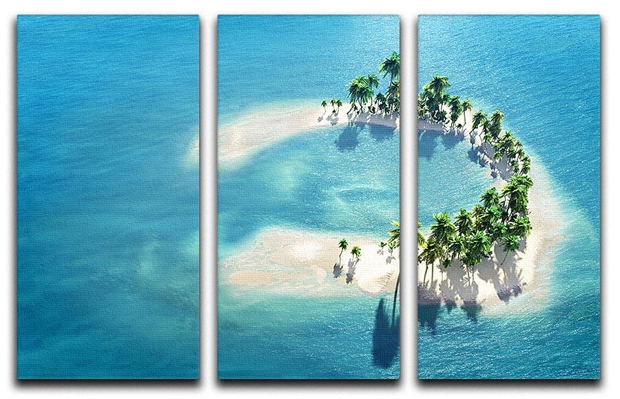 Atoll 3 Split Panel Canvas Print - Canvas Art Rocks - 1