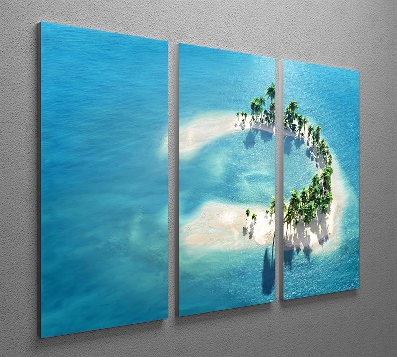 Atoll 3 Split Panel Canvas Print - Canvas Art Rocks - 2