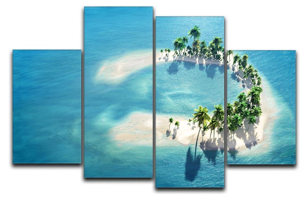 Atoll 4 Split Panel Canvas - Canvas Art Rocks - 1
