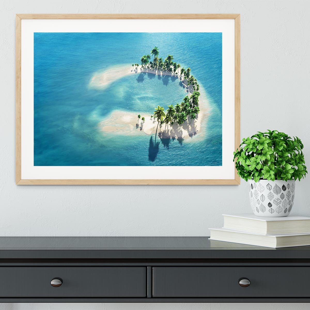 Atoll Framed Print - Canvas Art Rocks - 3