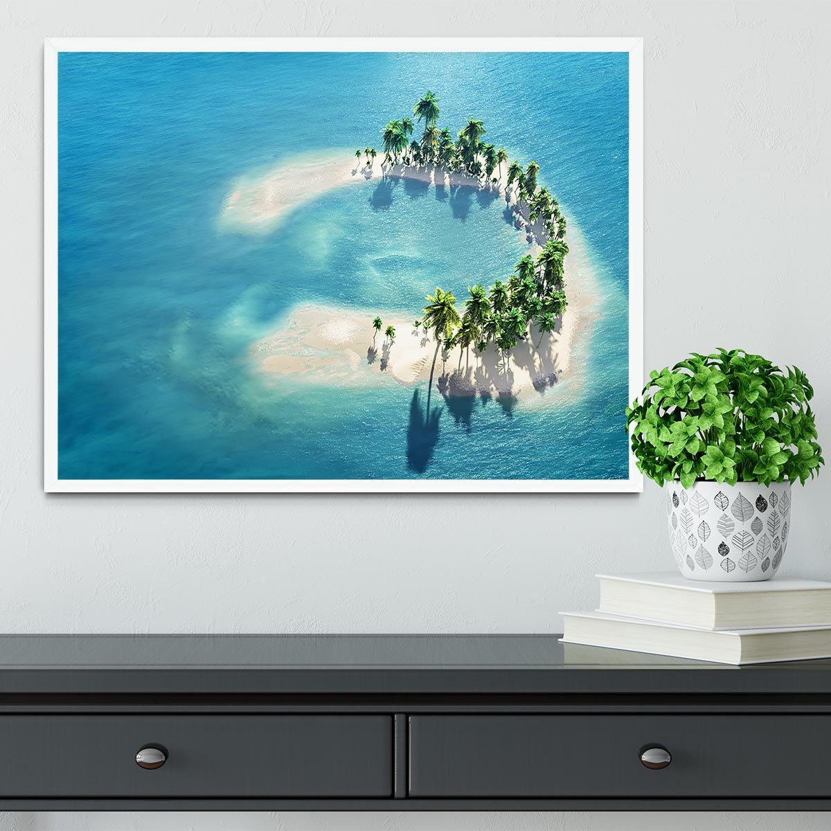 Atoll Framed Print - Canvas Art Rocks -6