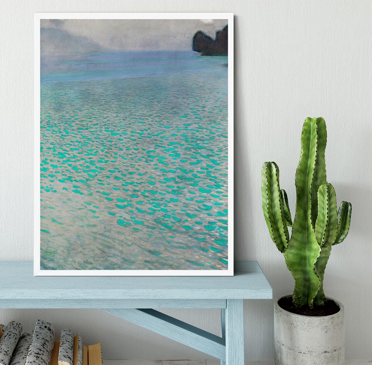 Attersee by Klimt Framed Print - Canvas Art Rocks -6