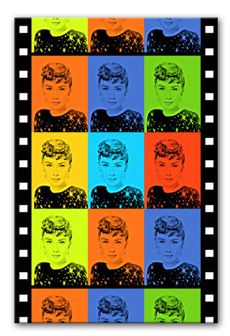 Audrey Hepburn Pop Art Print - Canvas Art Rocks - 1