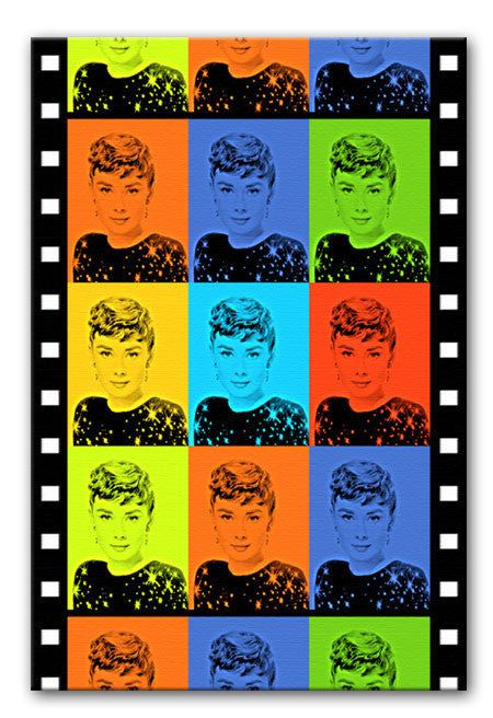 Audrey Hepburn Pop Art Print - Canvas Art Rocks - 1
