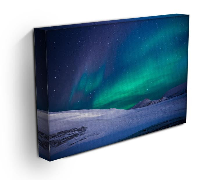 Aurora Snow Scene Print - Canvas Art Rocks - 3