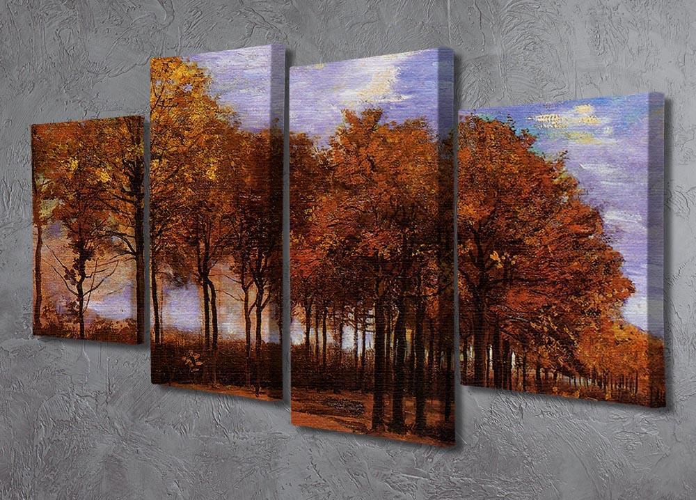 Autumn Landscape by Van Gogh 4 Split Panel Canvas - Canvas Art Rocks - 2