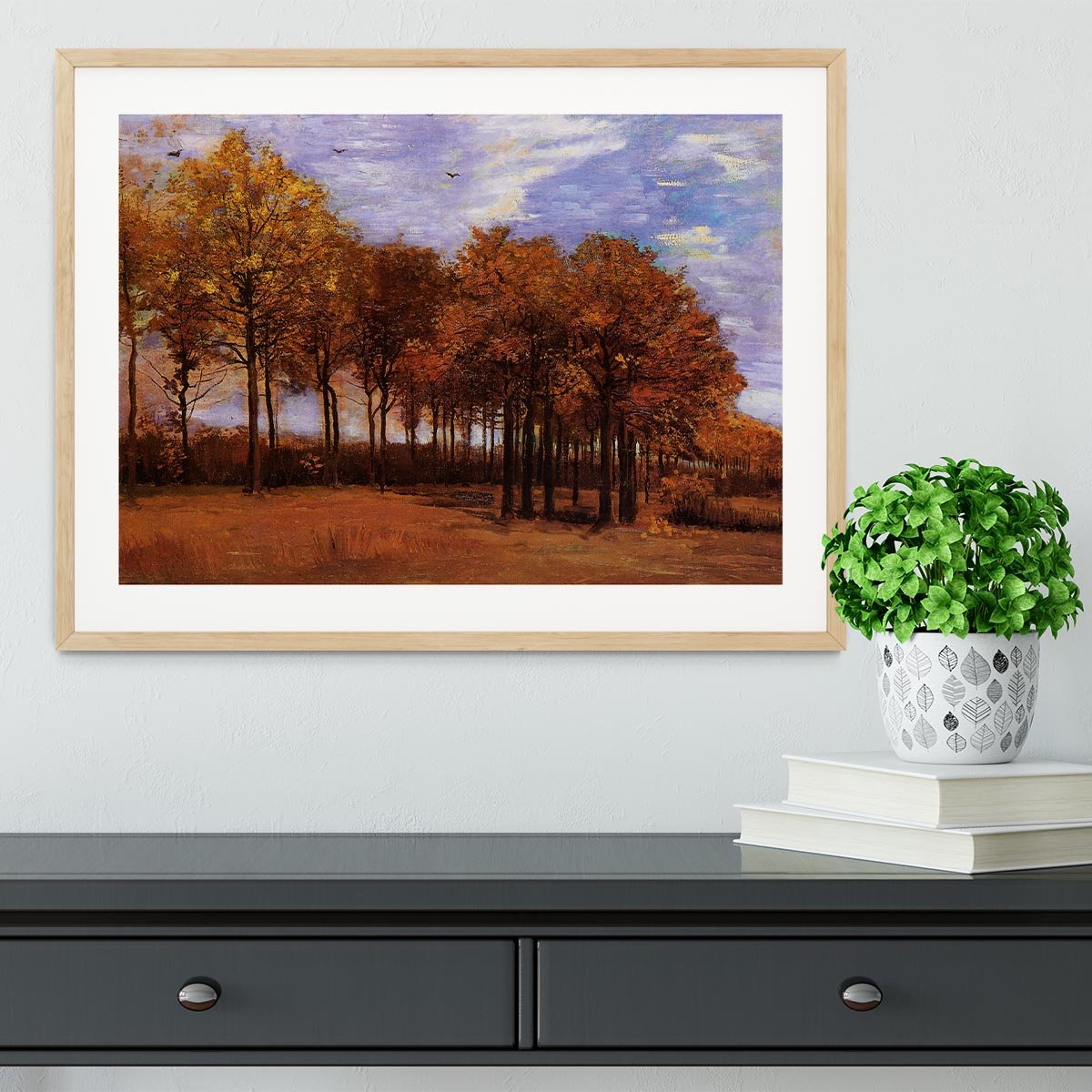 Autumn Landscape by Van Gogh Framed Print - Canvas Art Rocks - 3