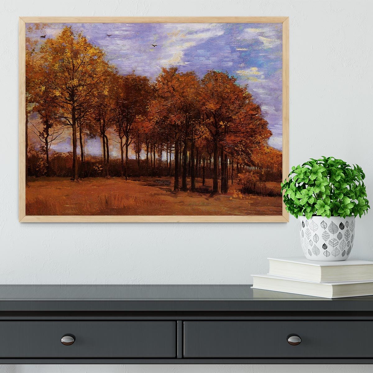 Autumn Landscape by Van Gogh Framed Print - Canvas Art Rocks - 4
