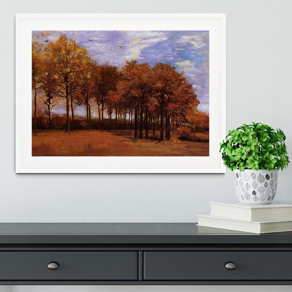 Autumn Landscape by Van Gogh Framed Print - Canvas Art Rocks - 5