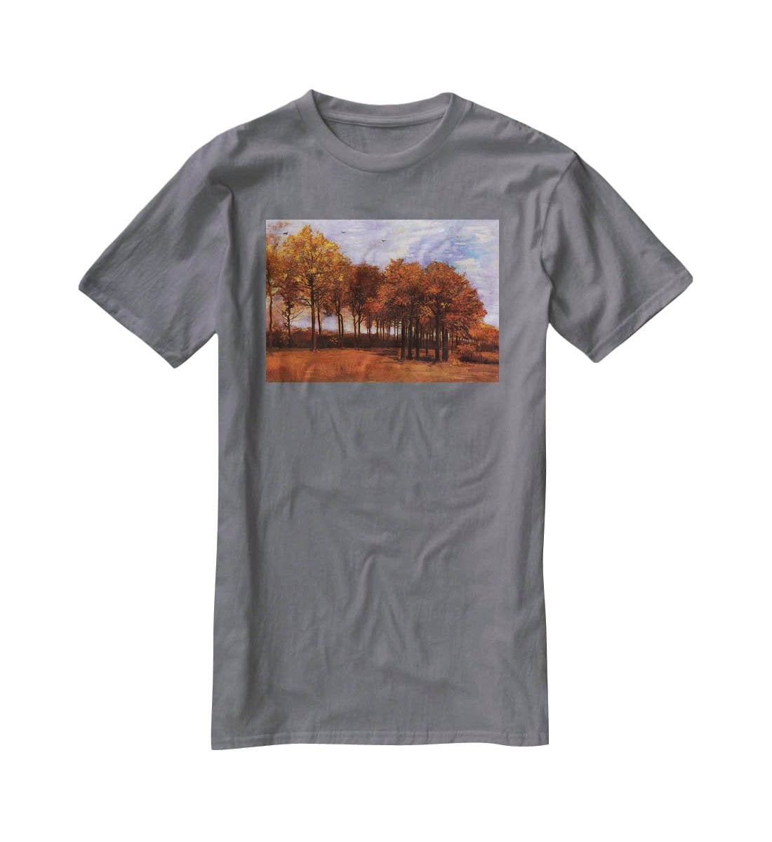 Autumn Landscape by Van Gogh T-Shirt - Canvas Art Rocks - 3