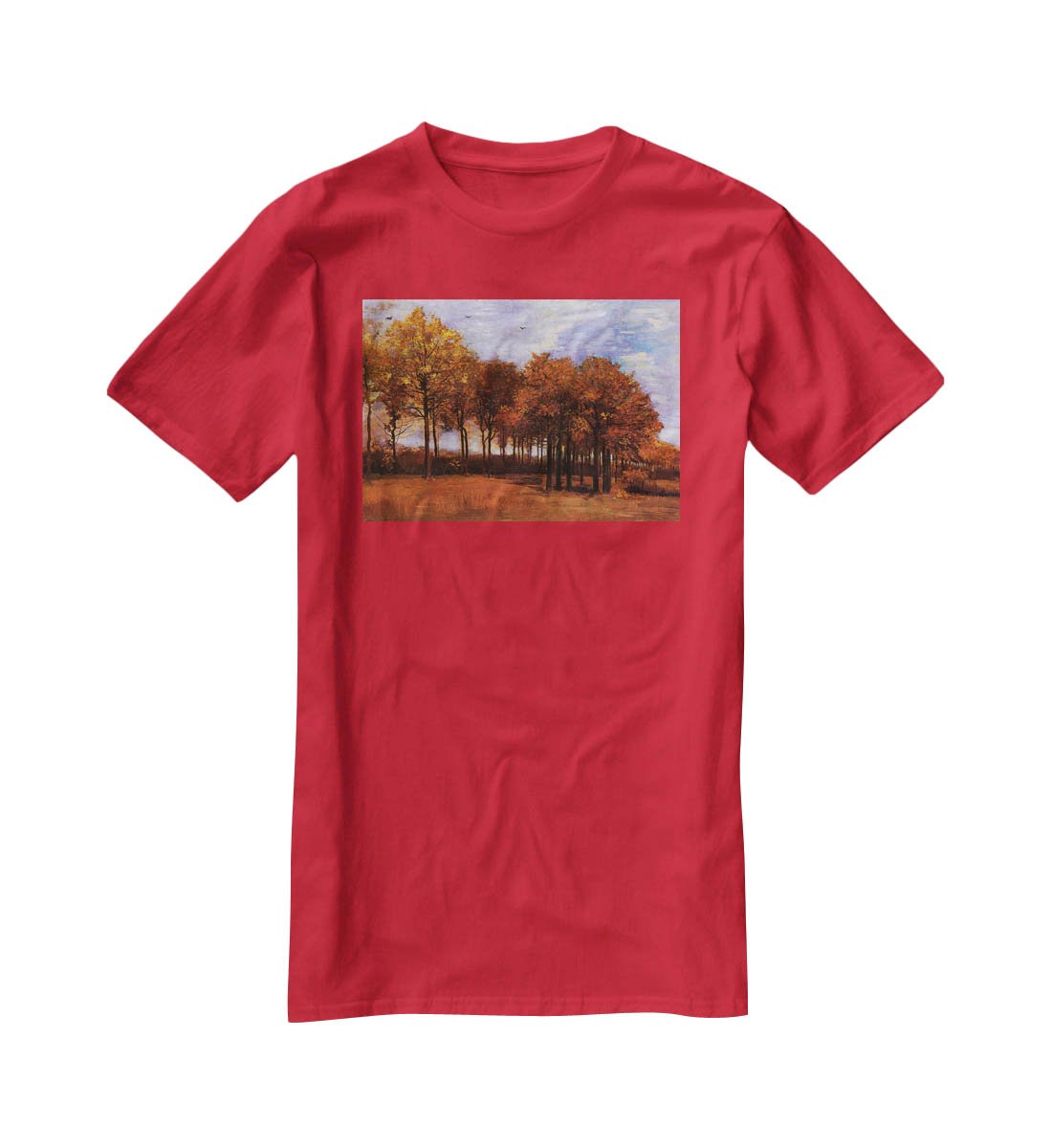 Autumn Landscape by Van Gogh T-Shirt - Canvas Art Rocks - 4