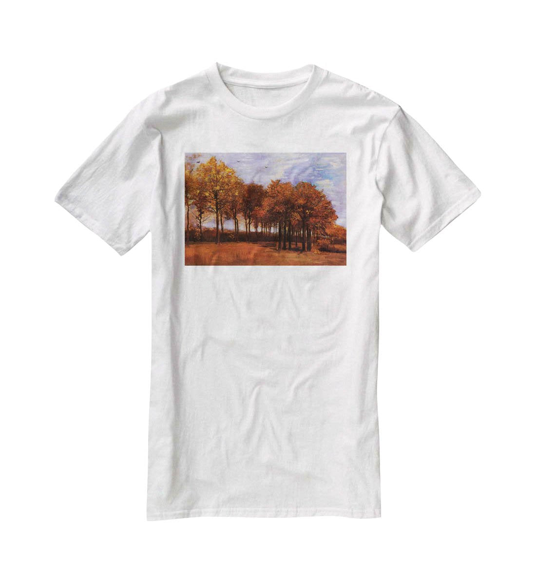 Autumn Landscape by Van Gogh T-Shirt - Canvas Art Rocks - 5