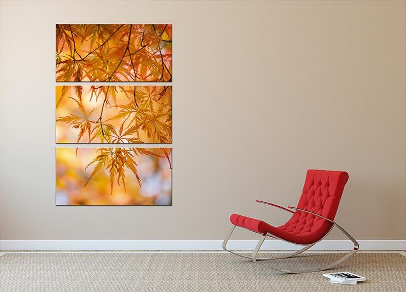 Autumn Leaves 3 Split Panel Canvas Print - Canvas Art Rocks - 2