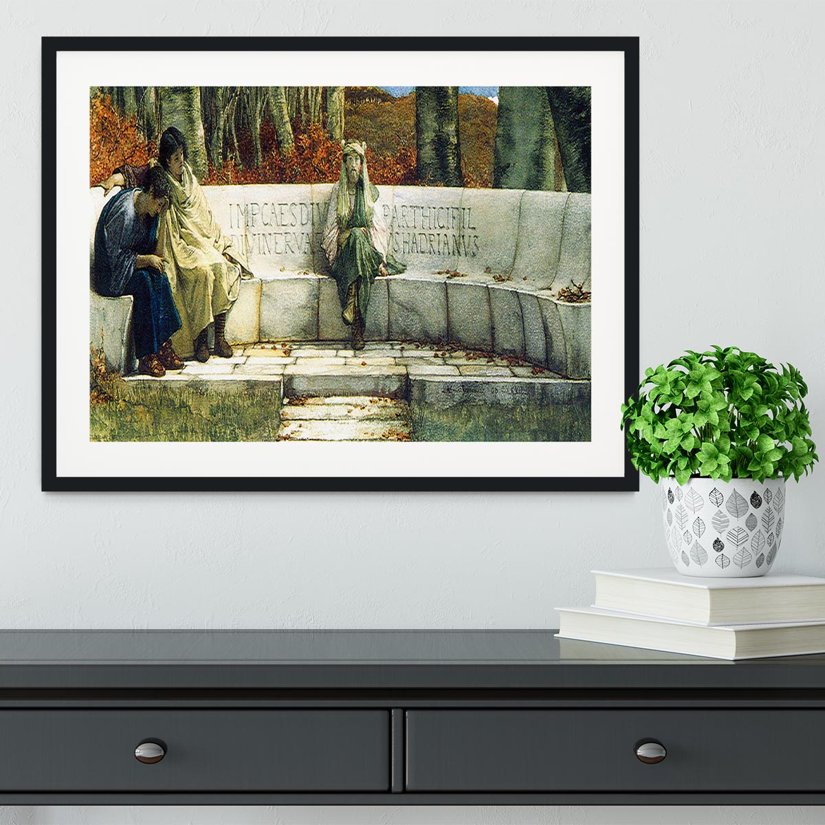 Autumn detail by Alma Tadema Framed Print - Canvas Art Rocks - 1