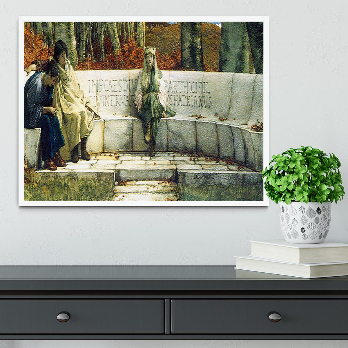 Autumn detail by Alma Tadema Framed Print - Canvas Art Rocks -6