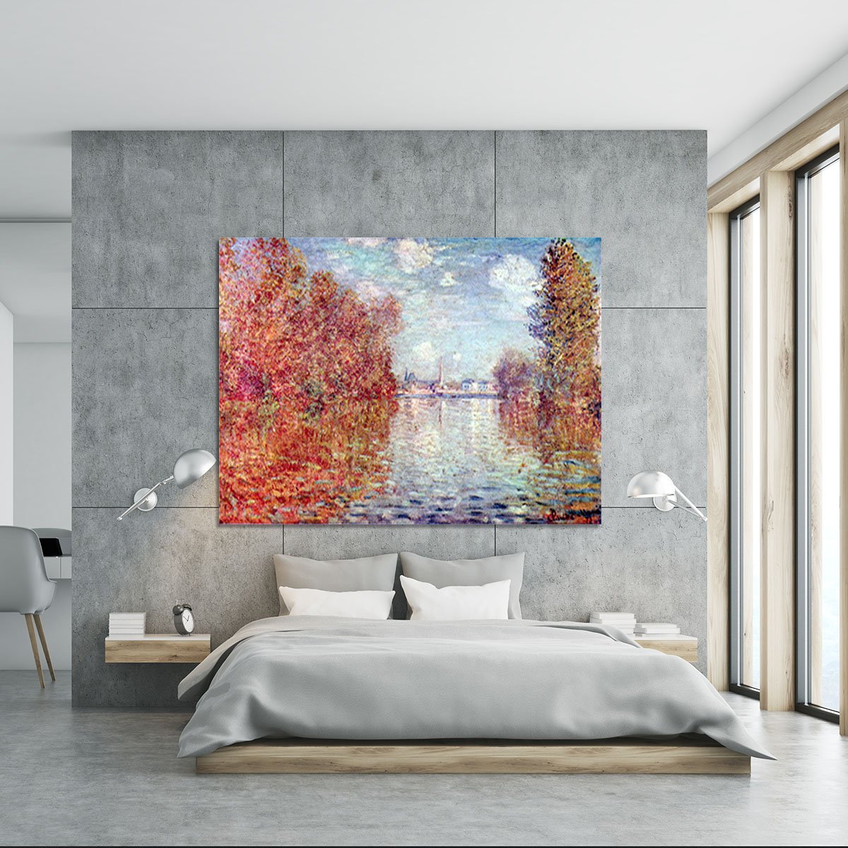 Autumn in Argenteuil by Monet Canvas Print or Poster