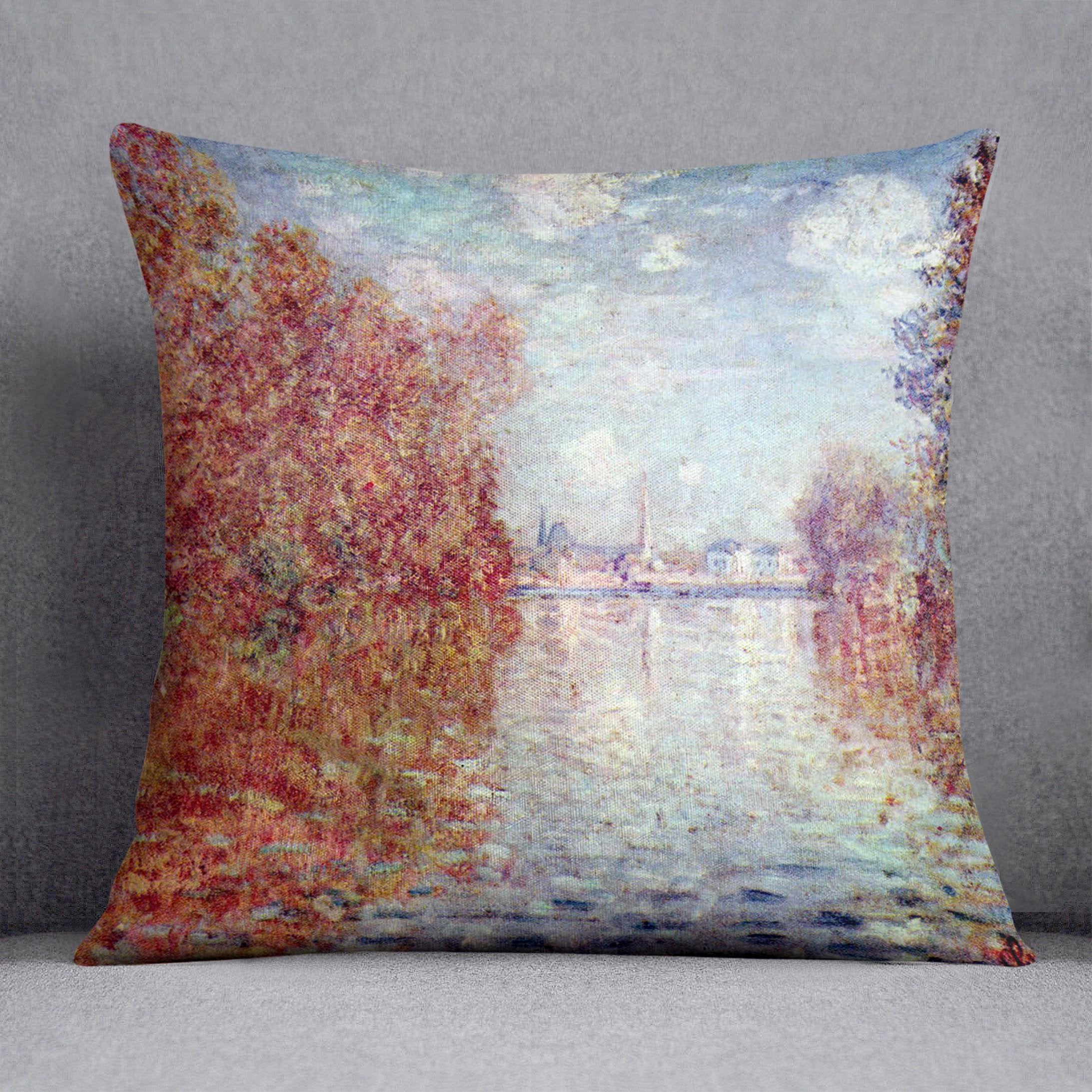 Autumn in Argenteuil by Monet Throw Pillow