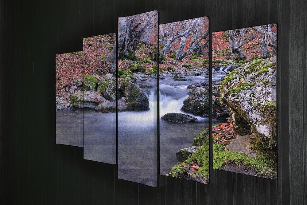 Autumn landscape lake 5 Split Panel Canvas  - Canvas Art Rocks - 2