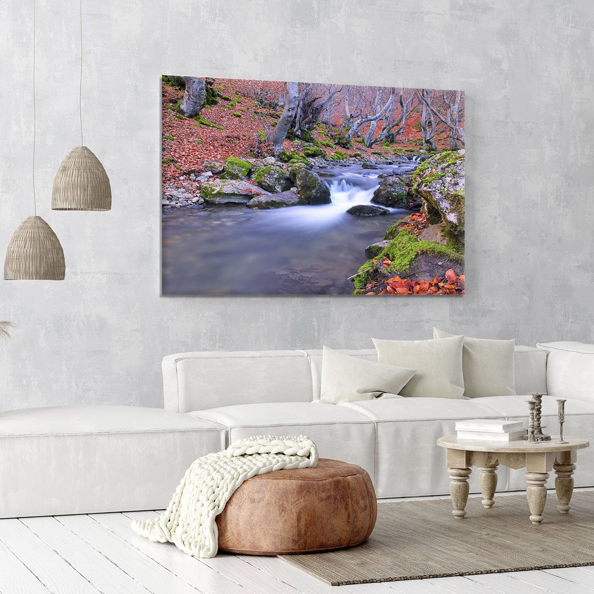 Autumn landscape lake Canvas Print or Poster