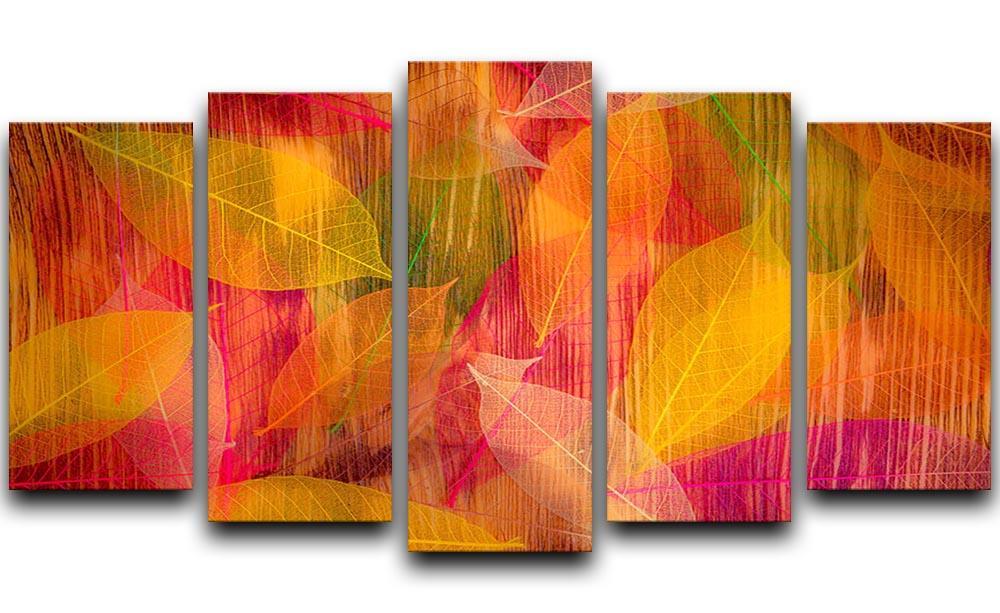 Autumn leaves texture 5 Split Panel Canvas  - Canvas Art Rocks - 1