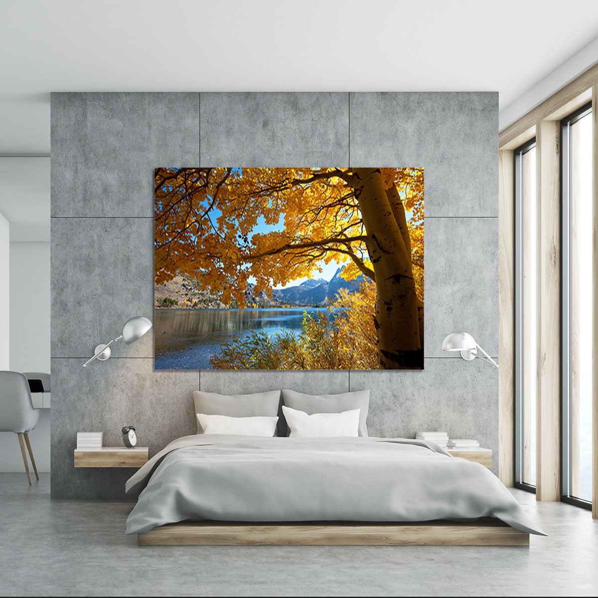 Autumn mountain lake Canvas Print or Poster