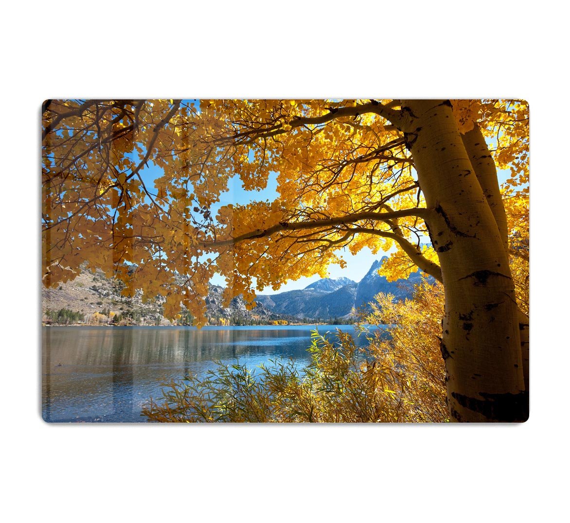 Autumn mountain lake HD Metal Print