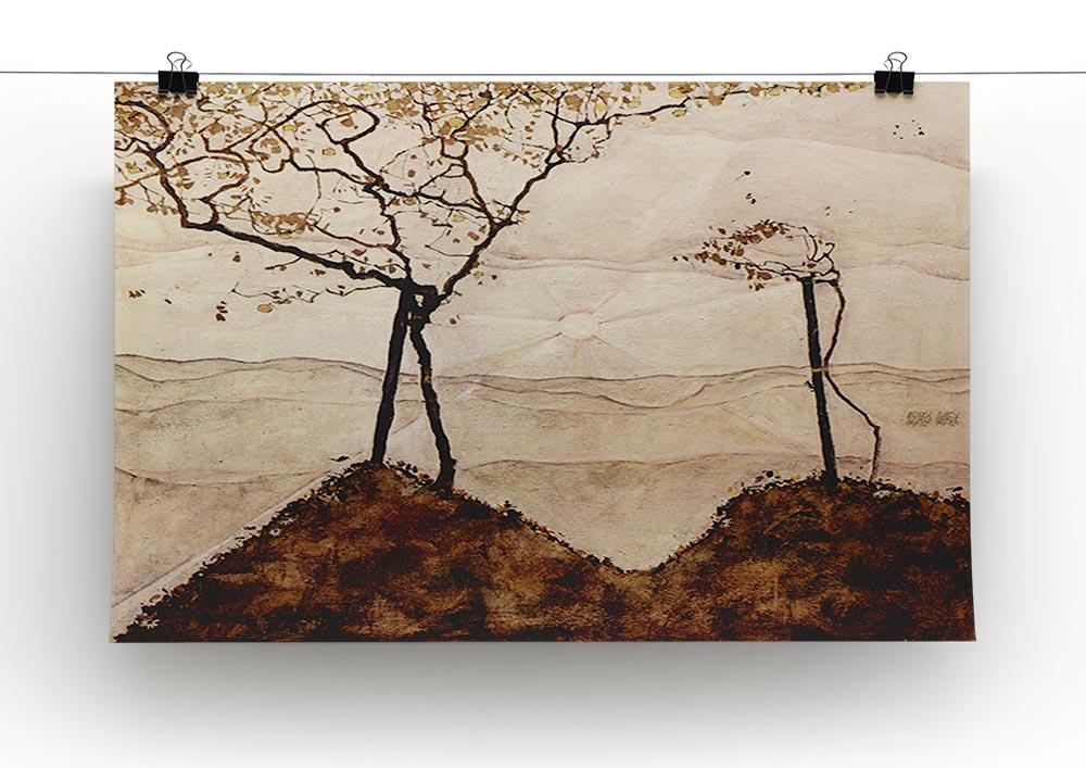 Autumn sun and trees by Egon Schiele Canvas Print or Poster - Canvas Art Rocks - 2