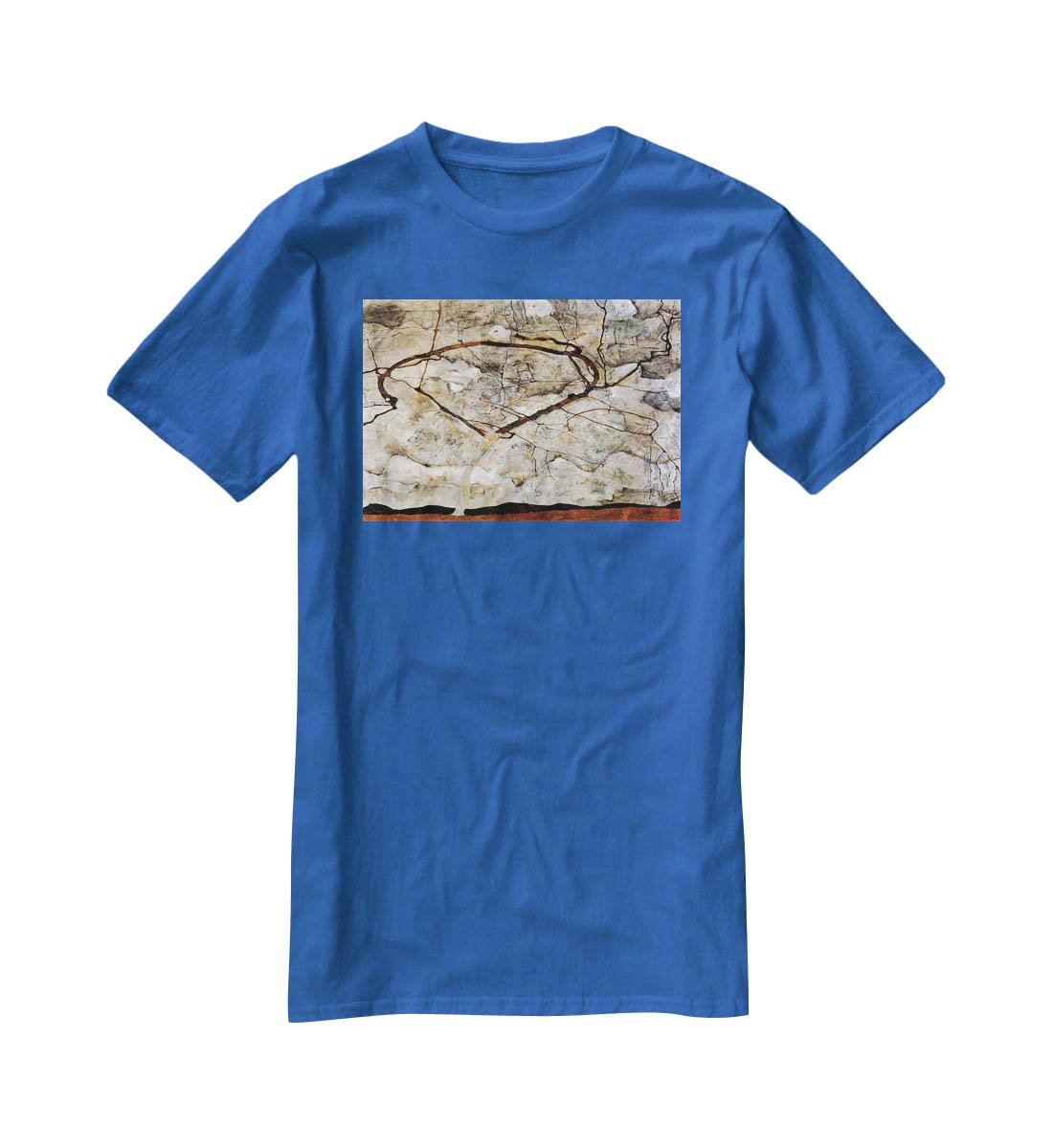 Autumn tree in the wind Egon Schiele T-Shirt - Canvas Art Rocks - 2