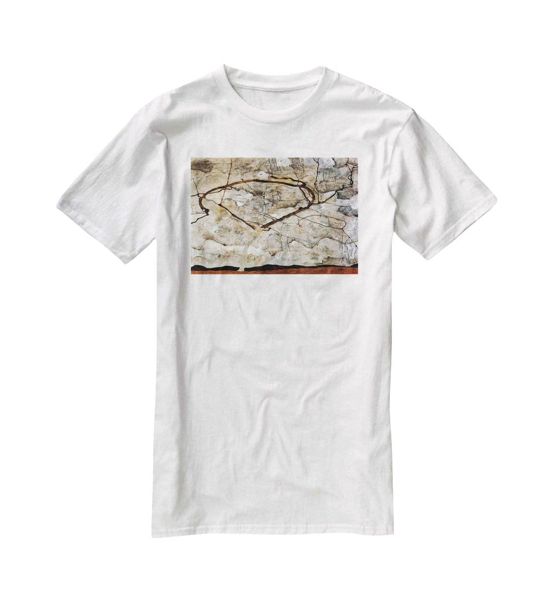 Autumn tree in the wind Egon Schiele T-Shirt - Canvas Art Rocks - 5