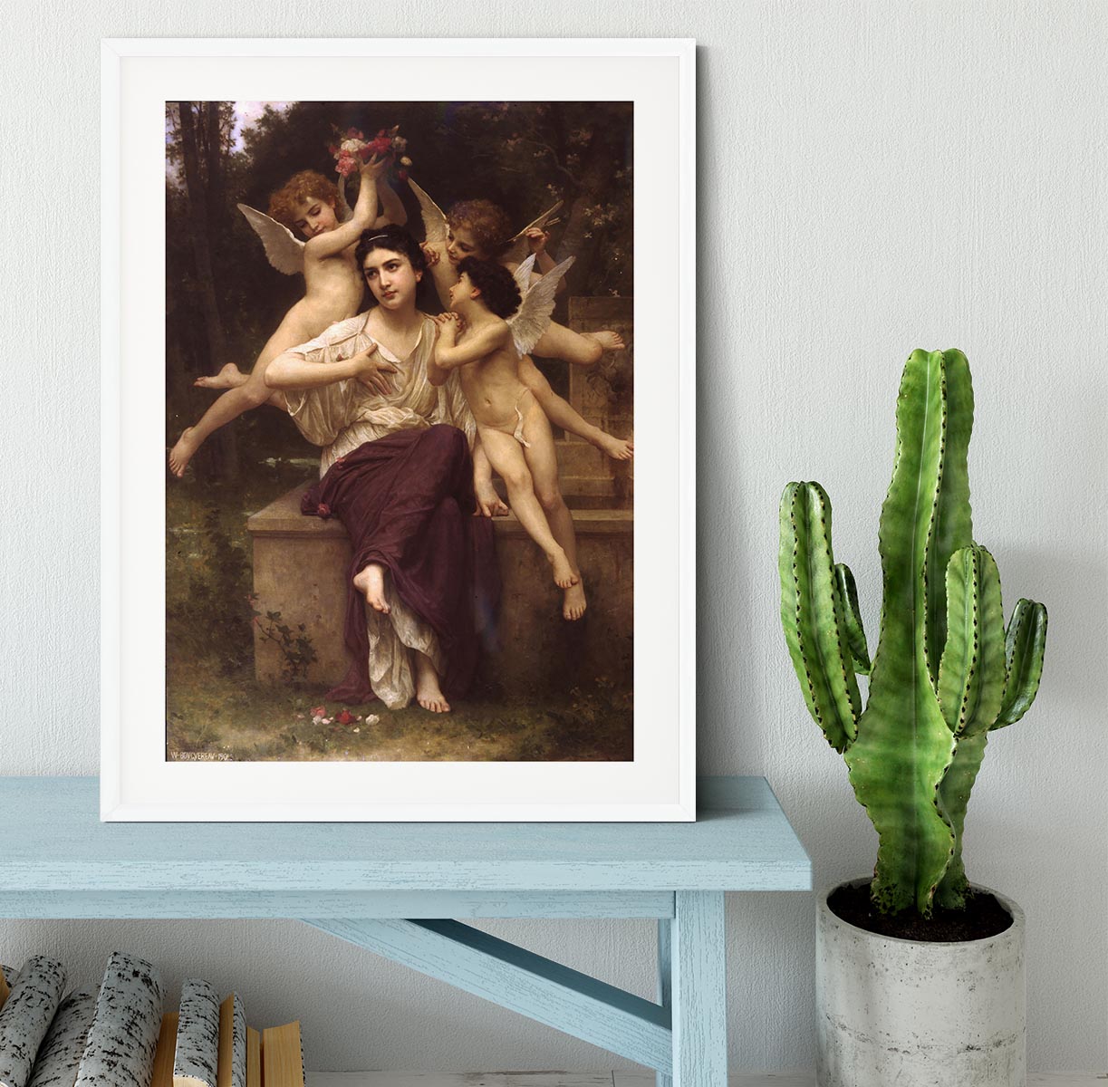 Ave de printemps By Bouguereau Framed Print - Canvas Art Rocks - 5