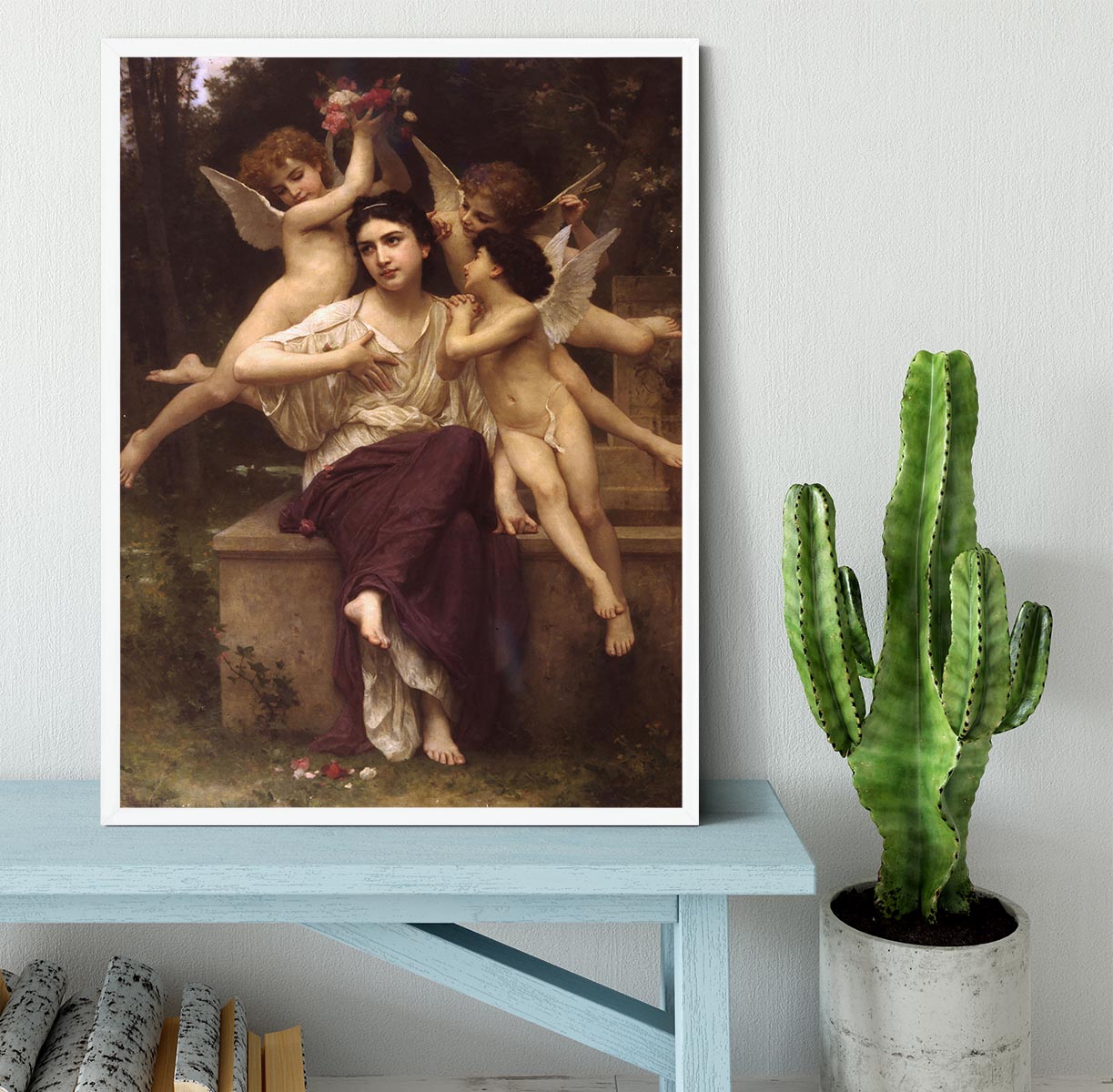 Ave de printemps By Bouguereau Framed Print - Canvas Art Rocks -6
