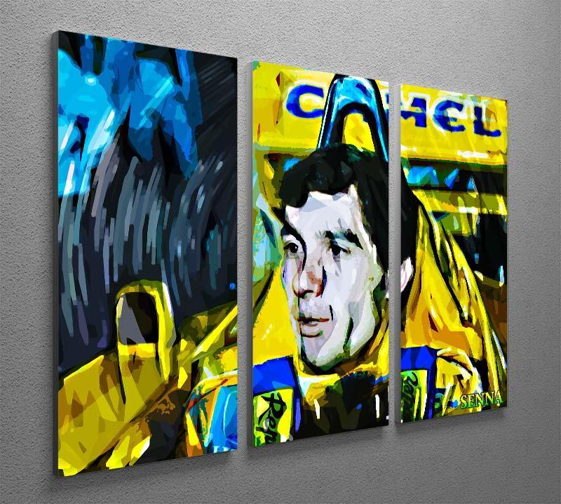Ayrton Senna 3 Split Panel Canvas Print - Canvas Art Rocks - 2