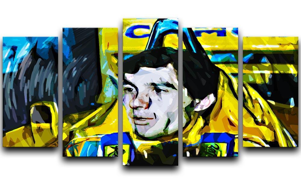 Ayrton Senna 5 Split Panel Canvas  - Canvas Art Rocks - 1