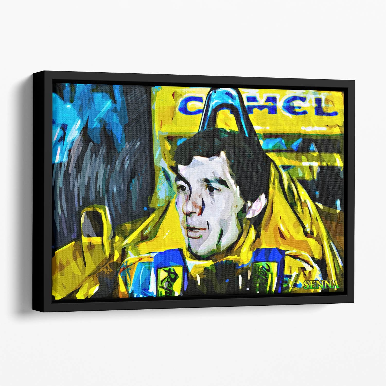 Ayrton Senna Floating Framed Canvas