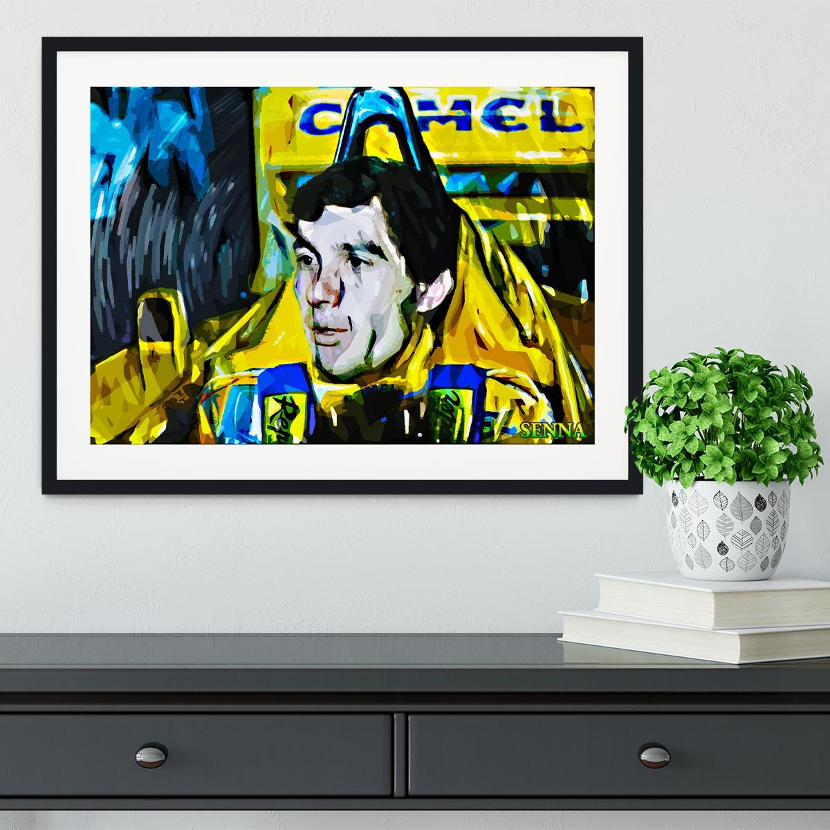 Ayrton Senna Framed Print - Canvas Art Rocks - 1