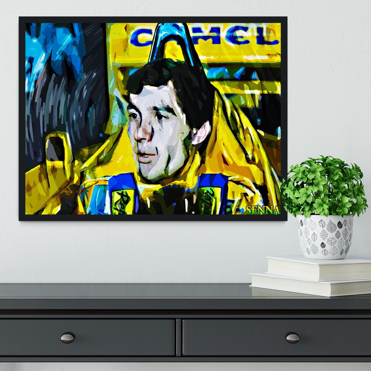 Ayrton Senna Framed Print - Canvas Art Rocks - 2