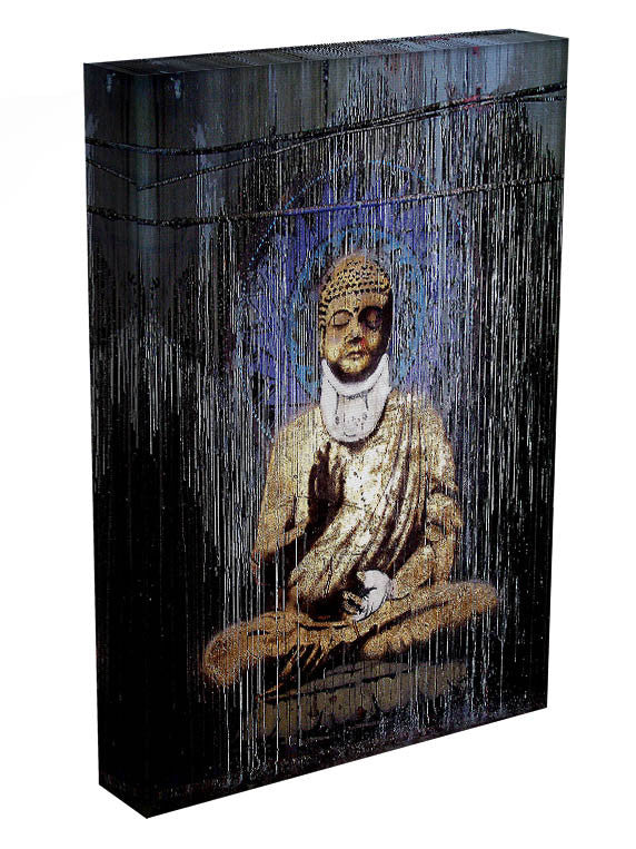 Banksy Injured Buddha Print - Canvas Art Rocks - 3