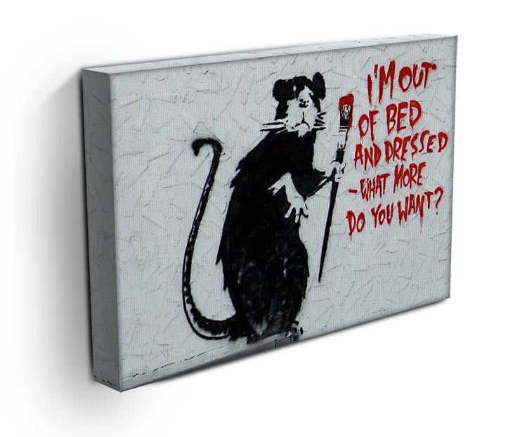 Banksy I'm Out Of Bed And Dressed Print - Canvas Art Rocks - 3