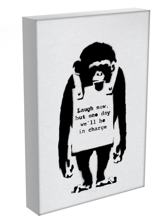Banksy Laugh Now Monkey Print - Canvas Art Rocks - 3