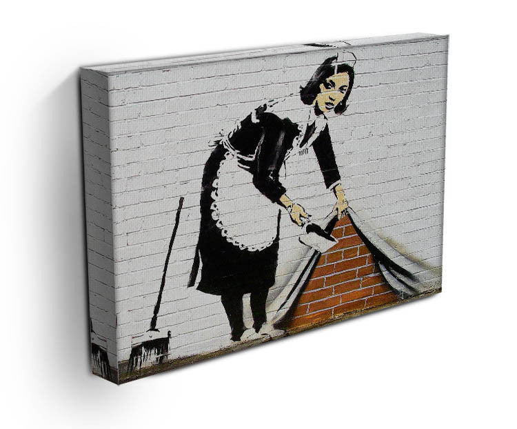 Banksy Maid Sweeping Under the Carpet Print - Canvas Art Rocks - 3