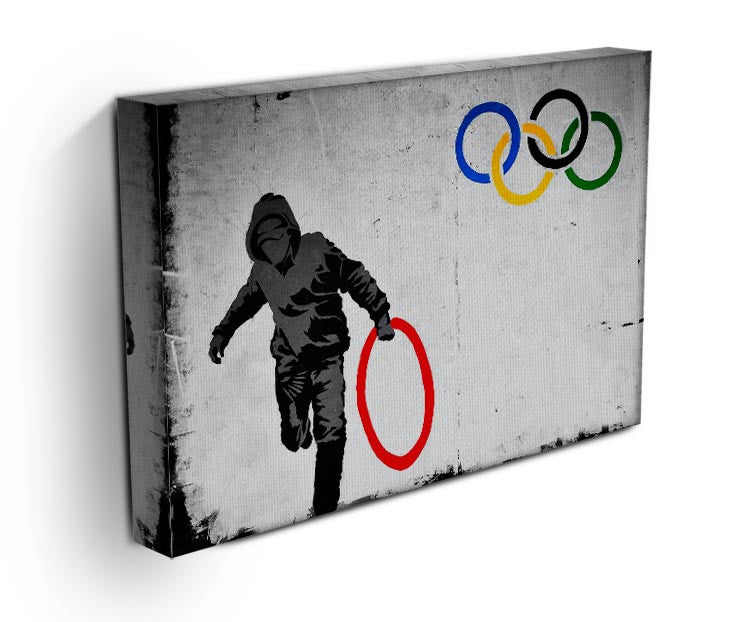 Banksy Olympic Rings Looter Print - Canvas Art Rocks - 2