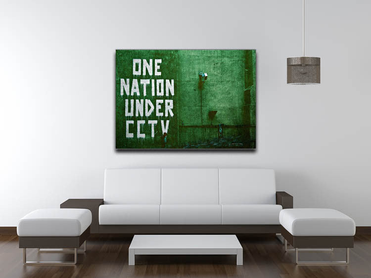 Banksy One Nation Under CCTV Print - Canvas Art Rocks - 4