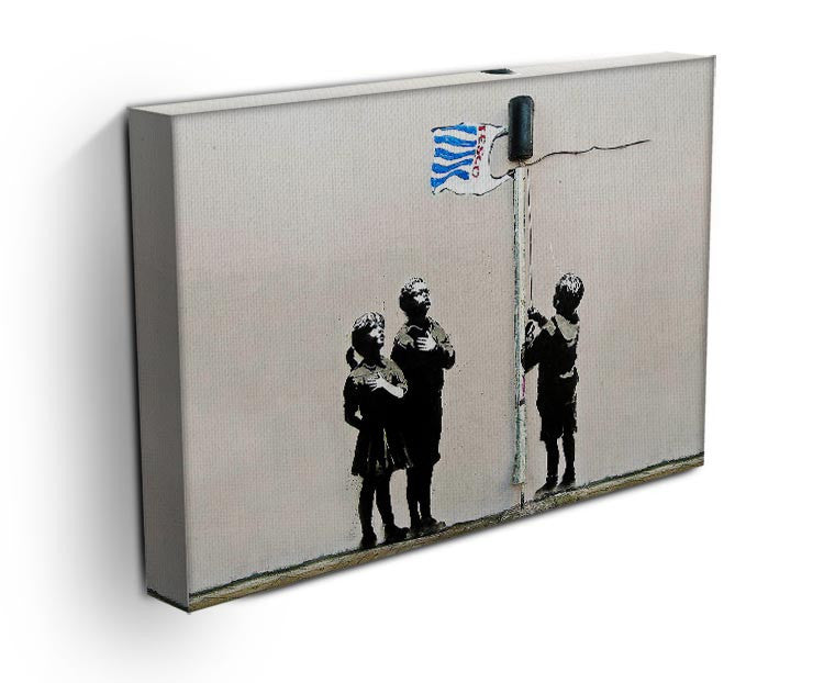 Banksy Raising the Tesco Flag (Very Little Helps) Print - Canvas Art Rocks - 3