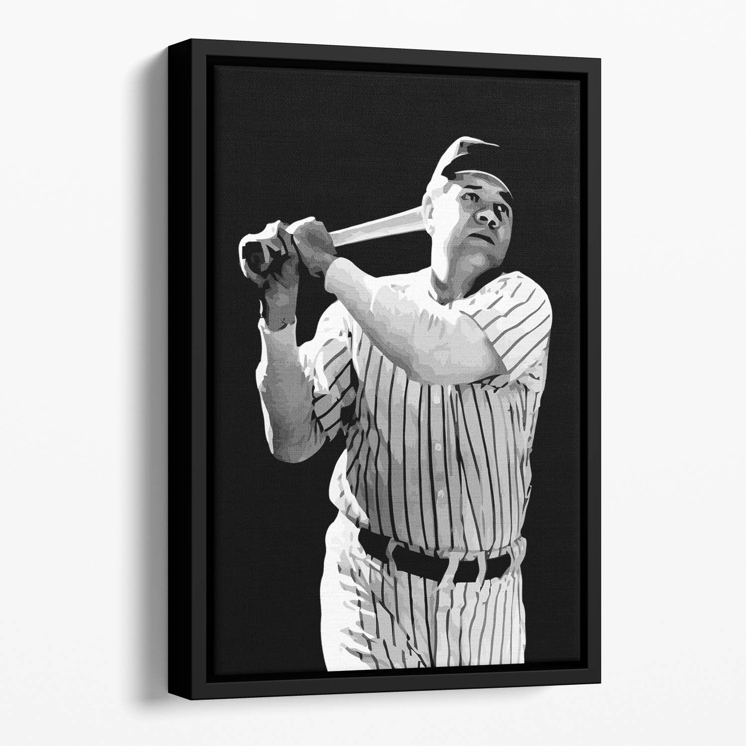 Babe Ruth Floating Framed Canvas