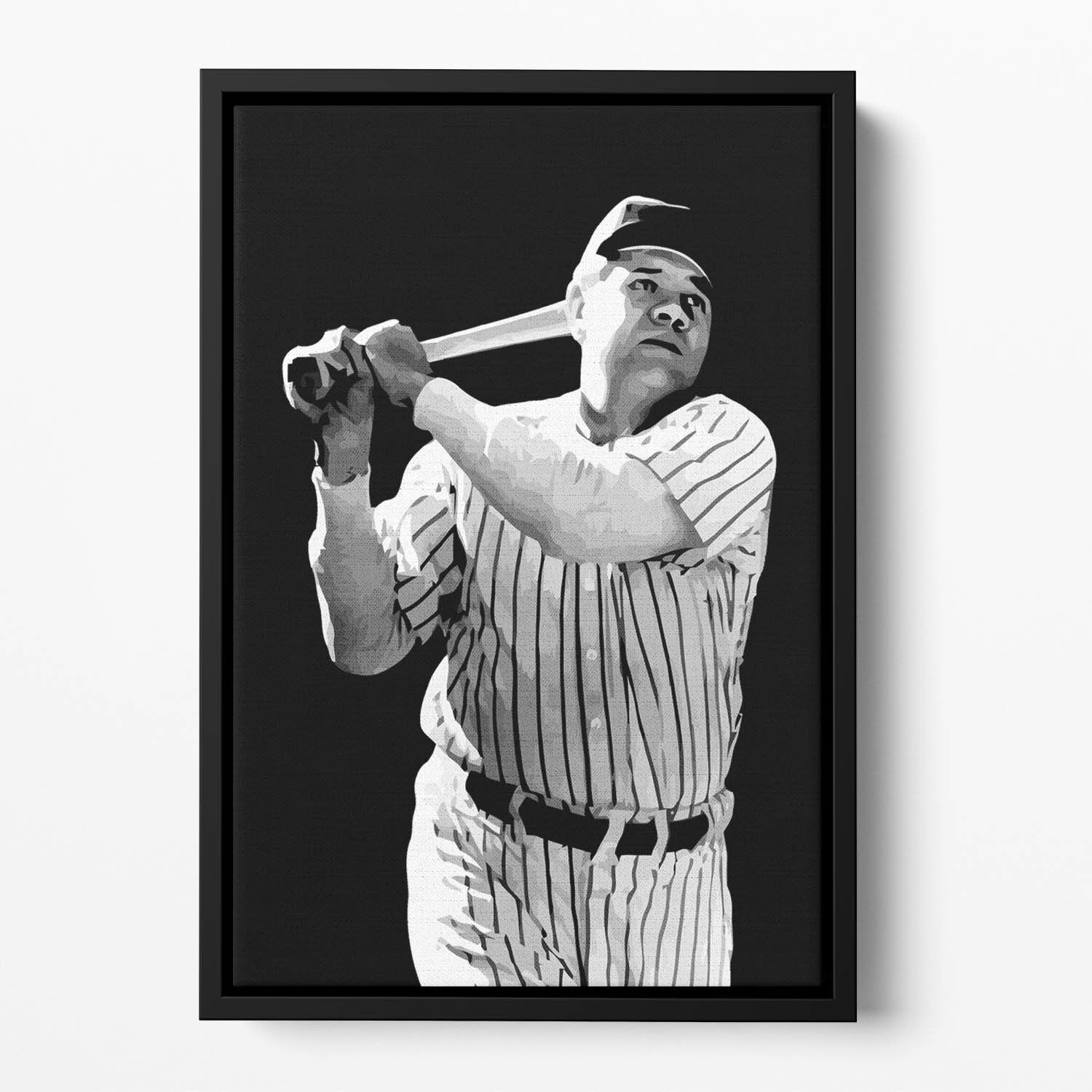 Babe Ruth Floating Framed Canvas
