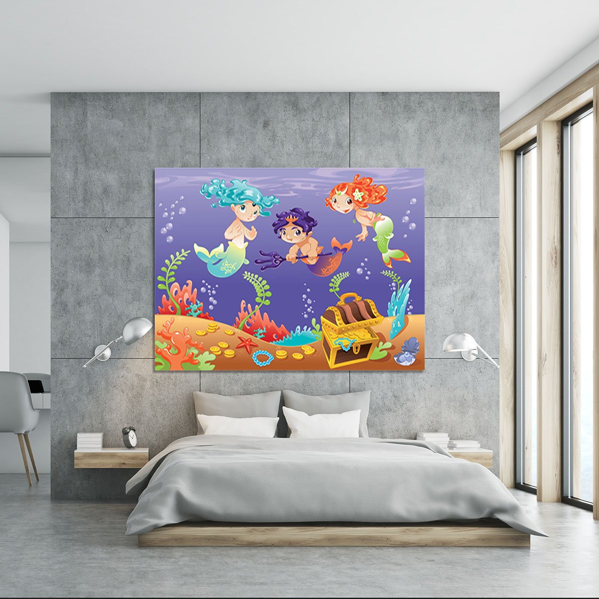 Baby Sirens and Baby Triton Canvas Print or Poster