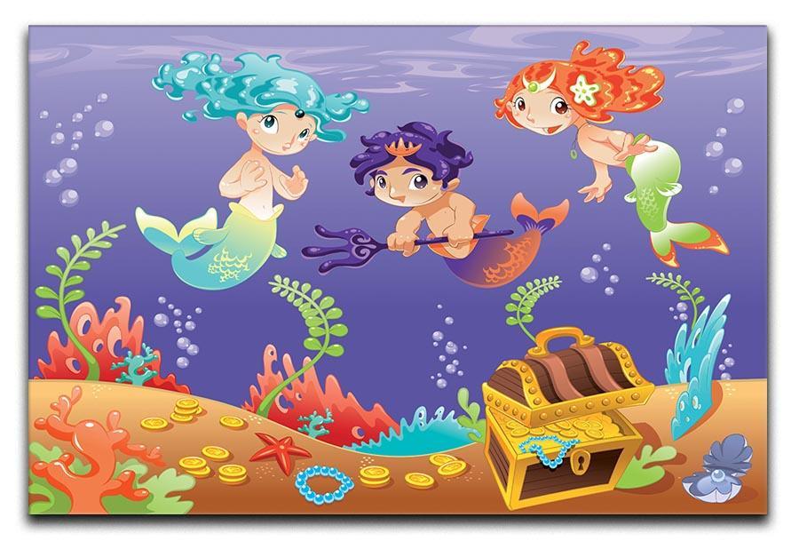 Baby Sirens and Baby Triton Canvas Print or Poster  - Canvas Art Rocks - 1
