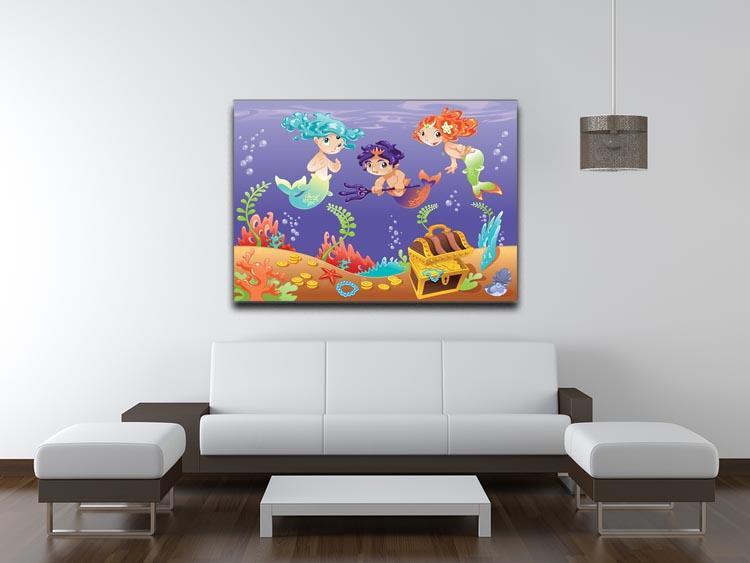 Baby Sirens and Baby Triton Canvas Print or Poster - Canvas Art Rocks - 4