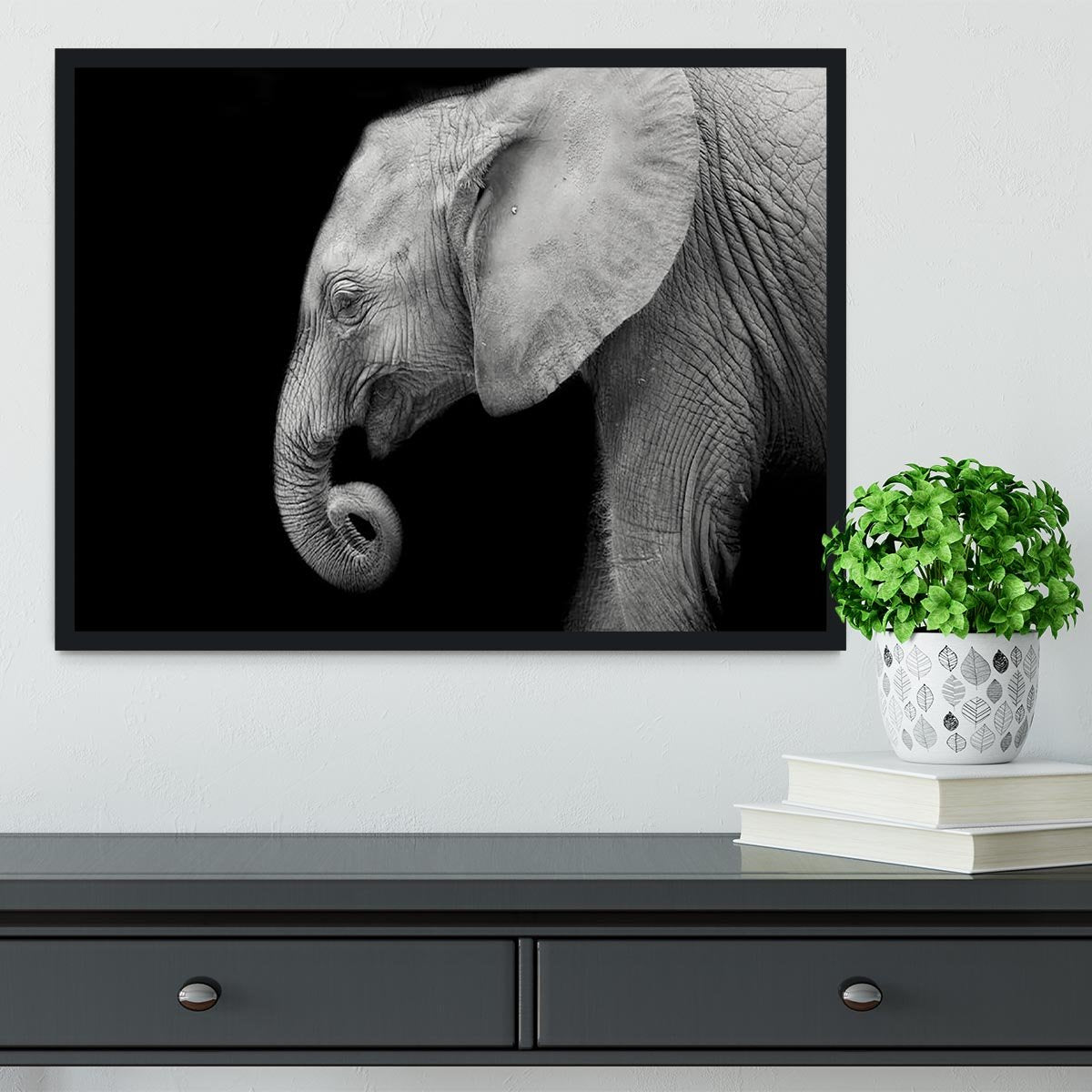 Baby elephant Framed Print - Canvas Art Rocks - 2