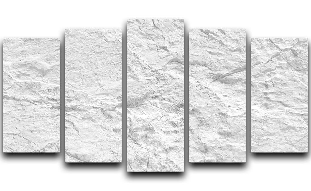 Background of white stone 5 Split Panel Canvas - Canvas Art Rocks - 1